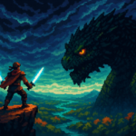 Capa pixel art: Monster Hunter Stories 3 Tá Chegando Pra Quebrar Tudo — A Volta da Franquia