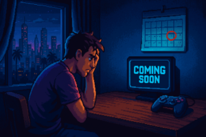 Capa pixel art: A Galera Marcou no Calendario e o Dia Chegou: Por Que Voce Nao Tem o GTA 6 na Mao Hoje?