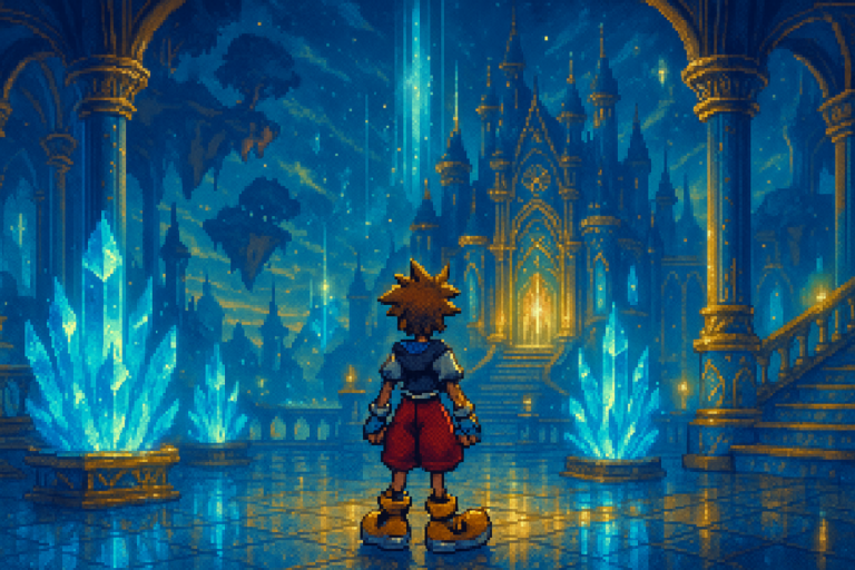 Capa pixel art: A Volta dos Reis: Kingdom Hearts 4 Sai do Covil e Mostra a Cara no Nintendo Direct