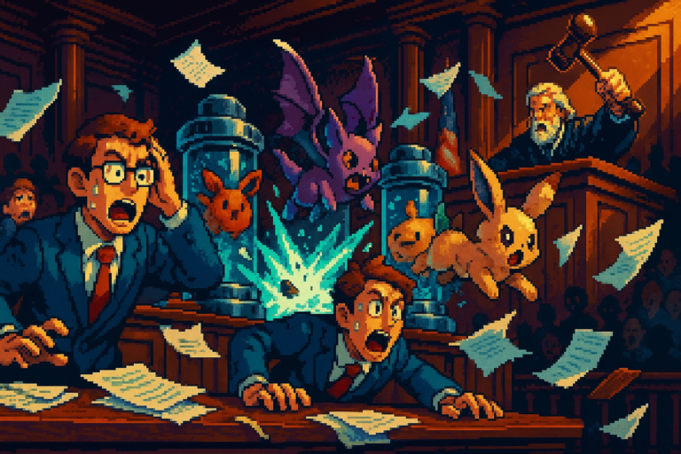 Capa pixel art: Nintendo Toma um Pau da Realidade: Processo do Palworld Vira Caos Completo