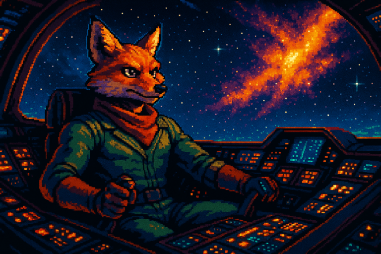 Capa pixel art: Fox McCloud Voltou do Além: Star Fox no Switch 2 Chegou Hoje e a Franquia Finalmente Saiu do Coma