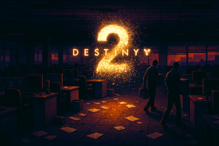 Capa pixel art: A Bungie Acabou: Sony Demite Metade do Estúdio e Joga Destiny 2 no Lixo