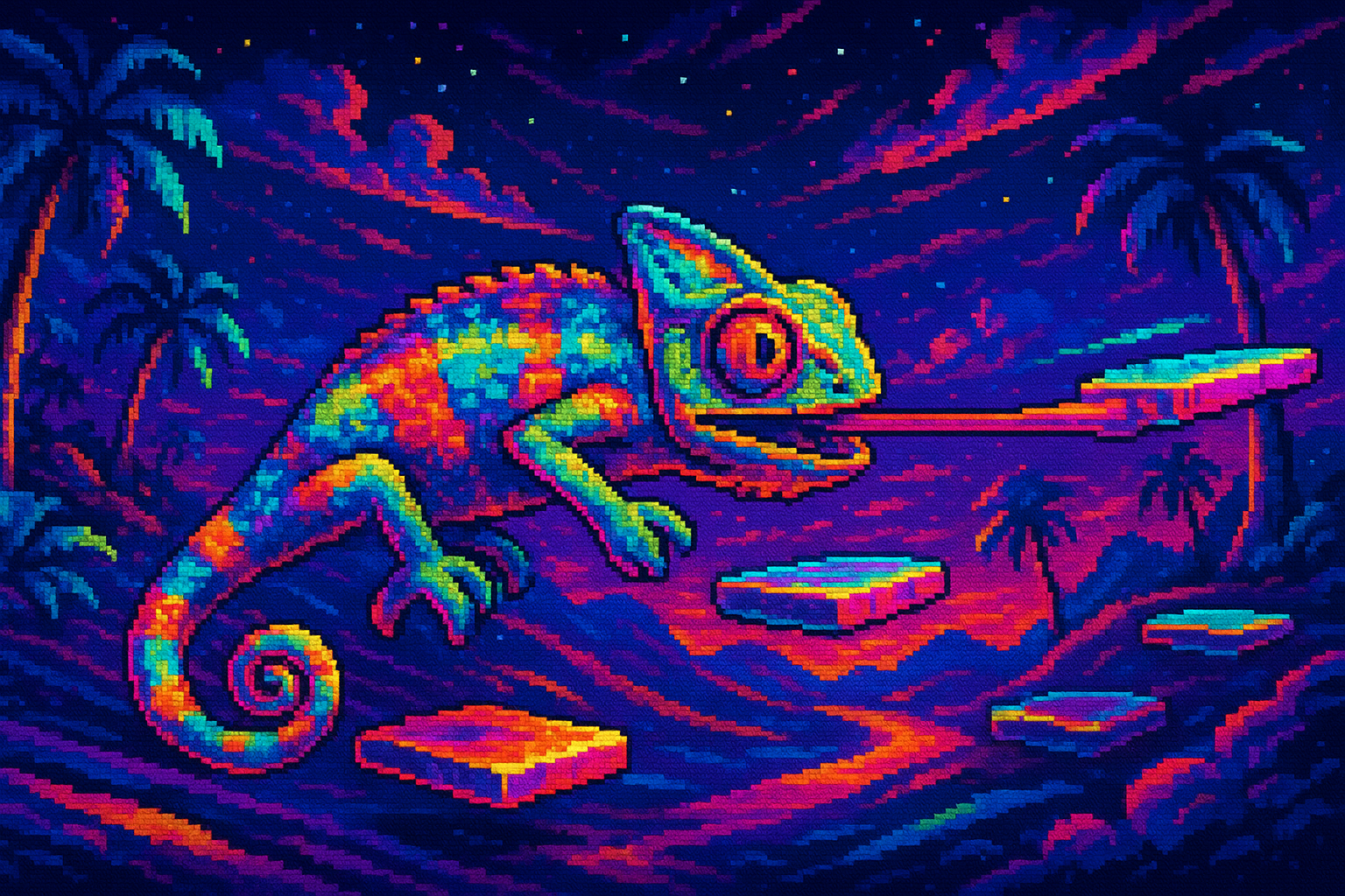Capa pixel art: Review: Meccha Chameleon — O joguinho de R$ 35 que derrubou Forza Horizon 6 no topo do Steam