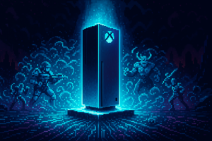Capa pixel art: A Microsoft Apertou o Botão: Hoje é o Dia D do Xbox e Ninguém Sabe o Que Sobra Amanhã