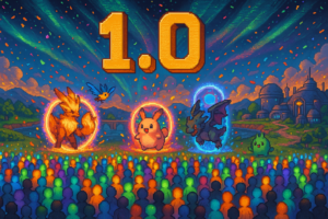 Capa pixel art: Palworld 1.0 Chegou: 40 Milhões de Jogadores, 27 Páginas de Patch Notes e a Nintendo Levou Quase Zero