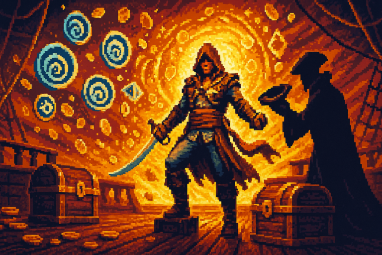 Capa pixel art: Edward Kenway Voltou a Saquear, Mas Dessa Vez a Própria Ubisoft Tá Passando o Chapéu