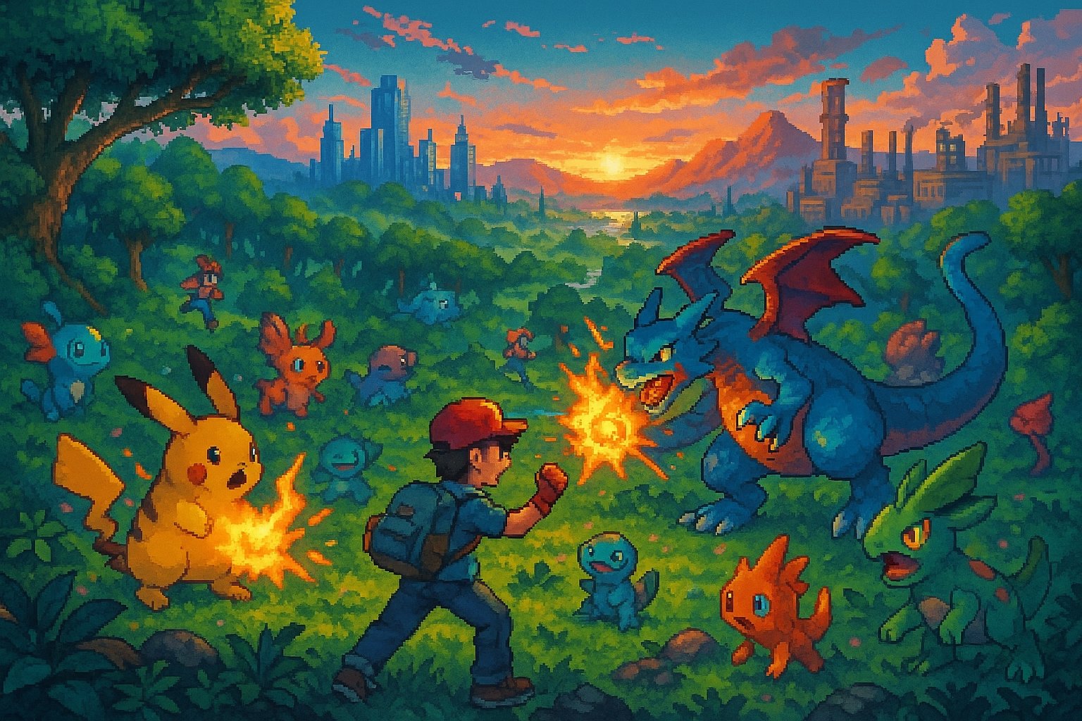 Capa pixel art: Palworld 1.0: O “Pokémon com Armas” Cresceu, Saiu do Acesso Antecipado e Mandou a Nintendo Tomar
