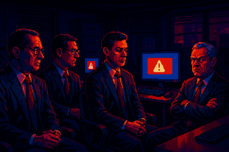 Capa pixel art: A PSN Caiu de Novo e a Sony Tá em Casa Fingindo que Não Viu Nada