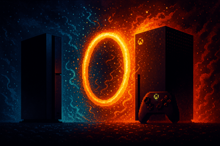 Capa pixel art: Halo no PlayStation e Xbox Caído: A Microsoft Deu um Presente com a Mão e Levou com a Outra