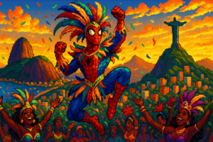 Capa pixel art: Homem-Aranha Fala Brasileiro: Marvel Tōkon Chegou e a Arc System Works Nunca Foi Tão Ambiciosa