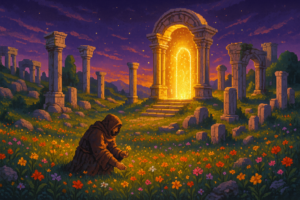 Capa pixel art: Cyrodiil no Bolso: Oblivion Remastered Chegou no Switch 2 e a Galera Já Tá Colhendo Flores em Vez de Salvar o Mundo