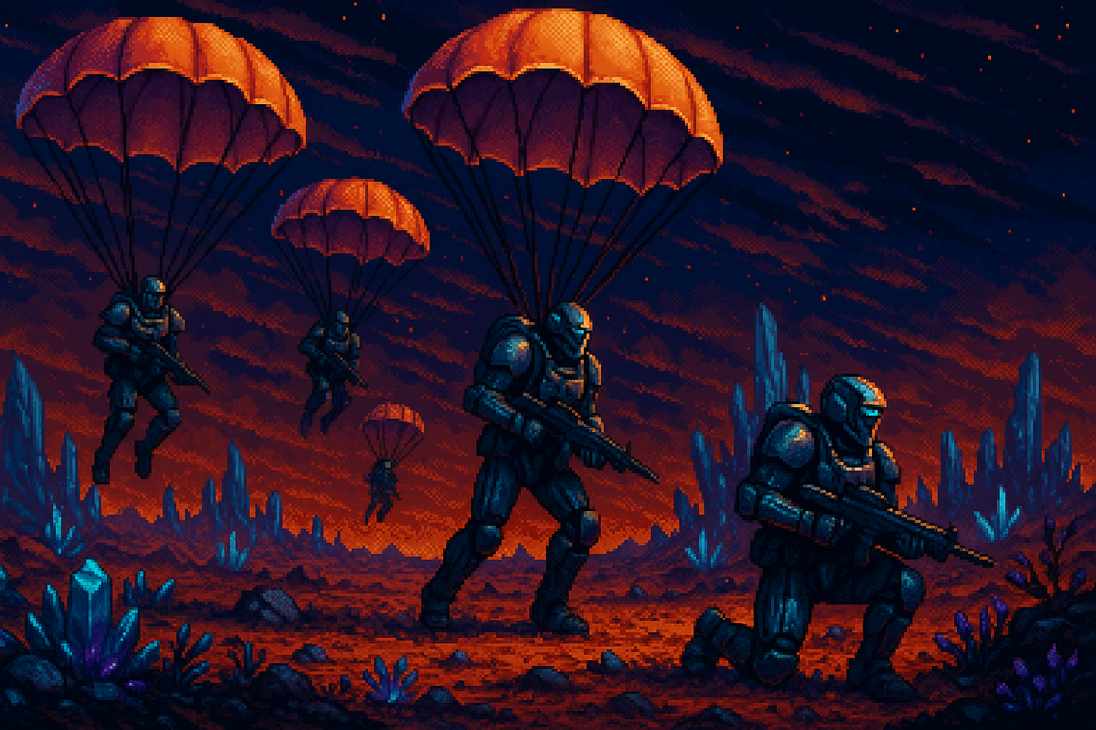 Capa pixel art: Reforços Chegando: Helldivers 2 Invadiu a PS Plus e Trouxe o Vazio na Mochila