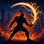 Capa pixel art: Onimusha Ressuscitou dos Mortos e Voltou Cortando Cabeça Igual Antigamente