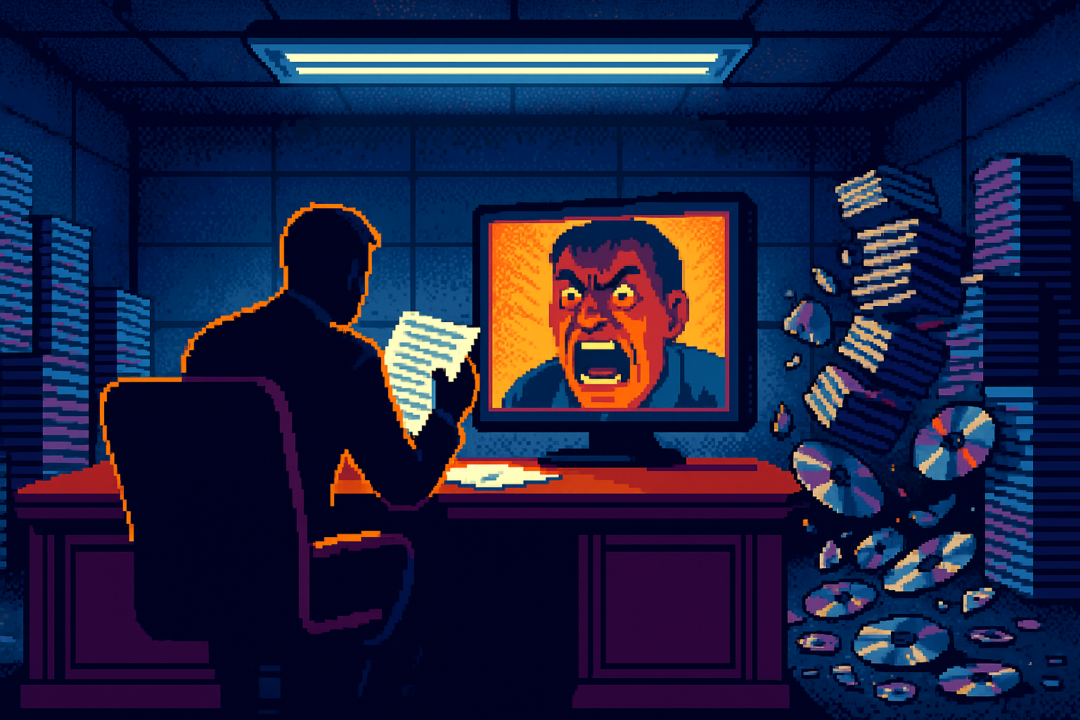 Capa pixel art: Sony Ignorou o Boicote dos Discos e Agora Quer Te Processar Se Você Xingar o Suporte