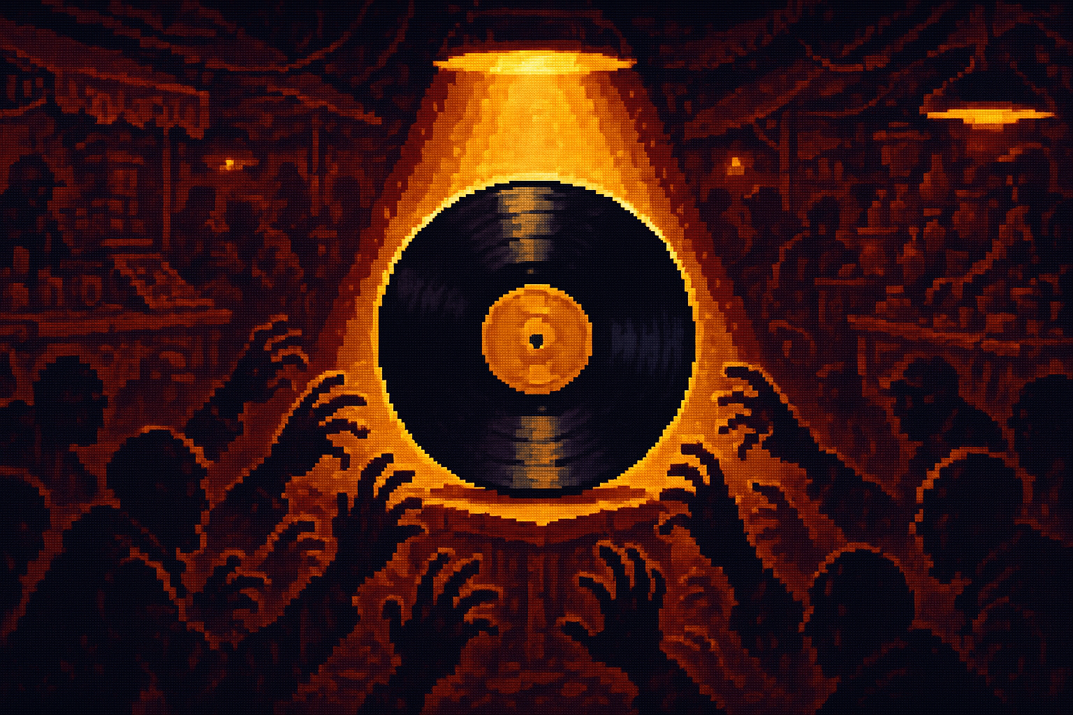 Capa pixel art: O Jogo Não Vai Ter Disco, Mas o Vinil de GTA 6 Já Virou Artigo de Luxo Pros Cambistas