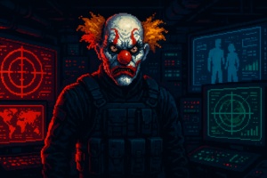 Capa pixel art: O Palhaço Virou Espião: Kojima Escala Bill Skarsgård Pro Jogo Mais Doido da Vida Dele