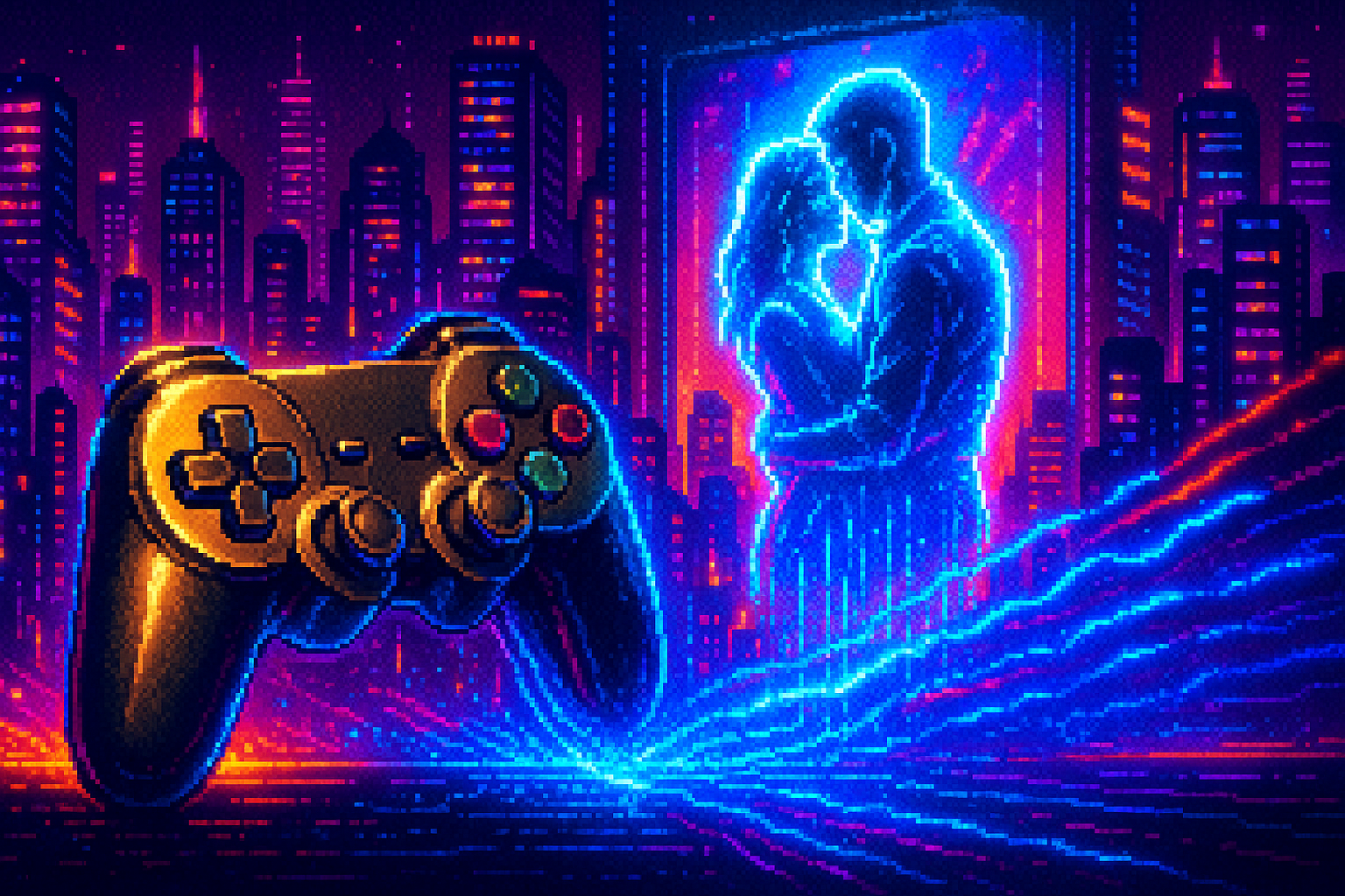 Capa pixel art: GTA 6 Ataca de Novo: Capa Nova Confirmada, Controle de Luxo e um Namoro Virtual Que Já Rachou a Internet
