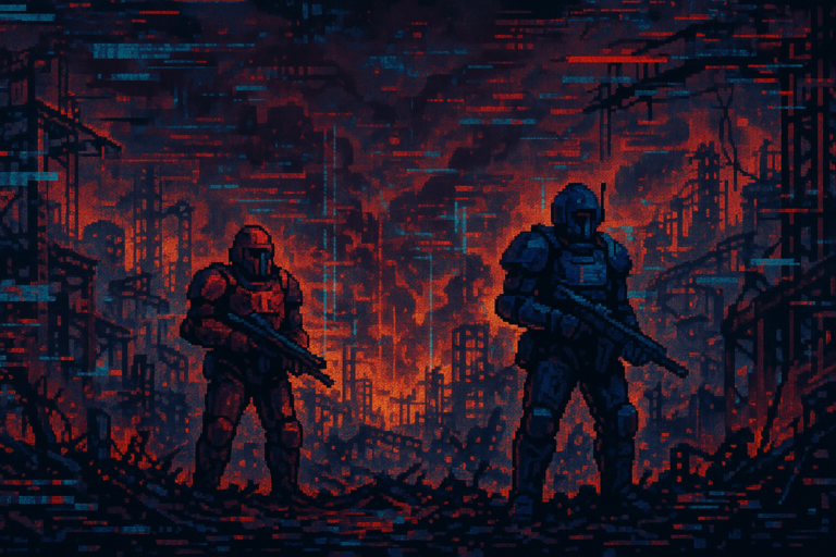 Capa pixel art: Review: Gears of War: E-Day — o retorno que a saga precisava, só que travando feio no PC